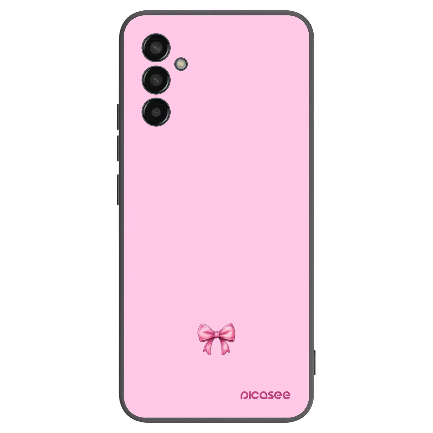 Picasee silikonowe czarne etui na Samsung Galaxy M13 M135F - Blush bow