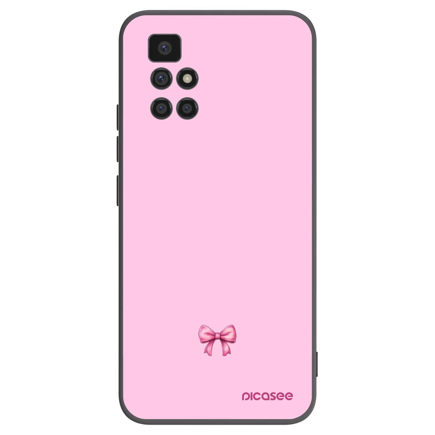 Picasee silikonowe czarne etui na Xiaomi Redmi 10 (2022) - Blush bow
