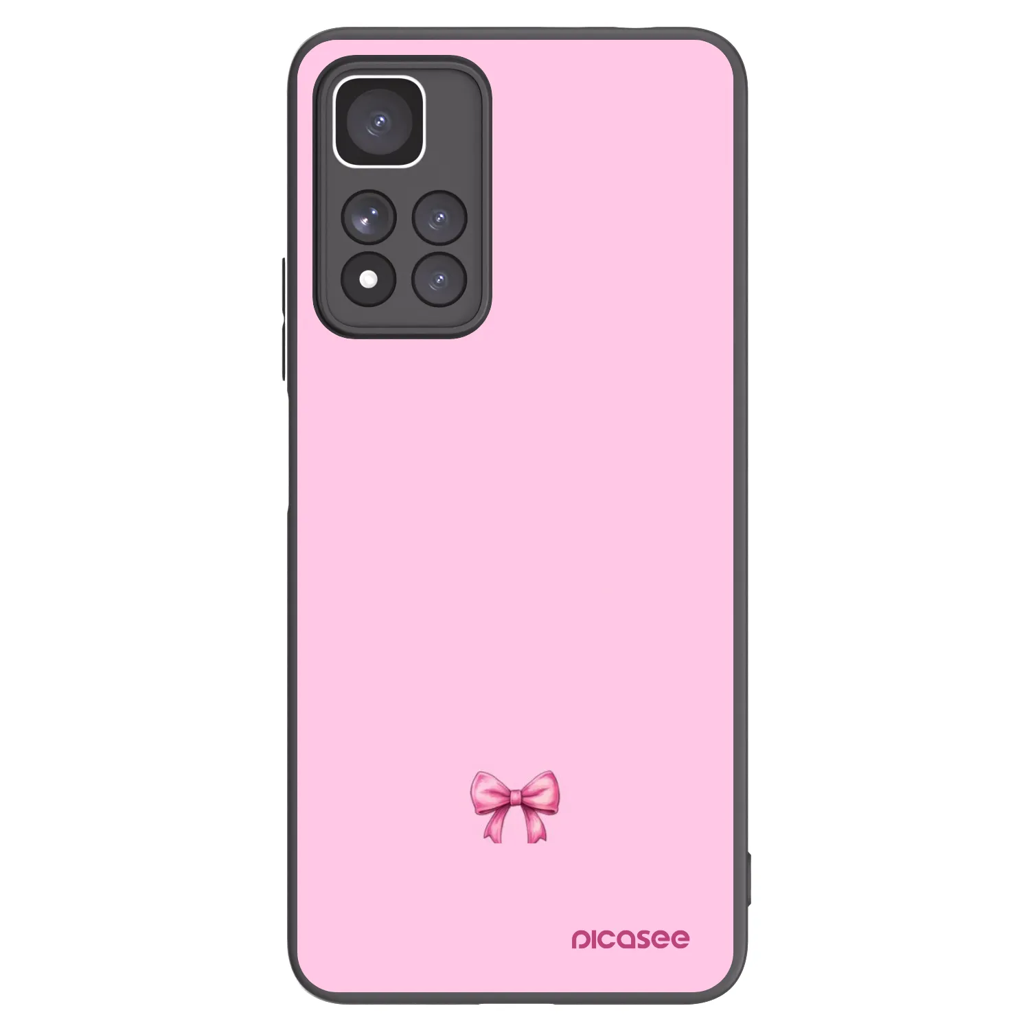 Picasee silikonowe czarne etui na Xiaomi Redmi Note 11 Pro+ 5G - Blush bow