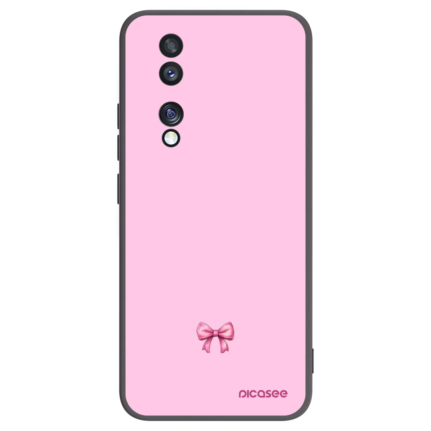 Picasee silikonowe czarne etui na Honor 70 - Blush bow