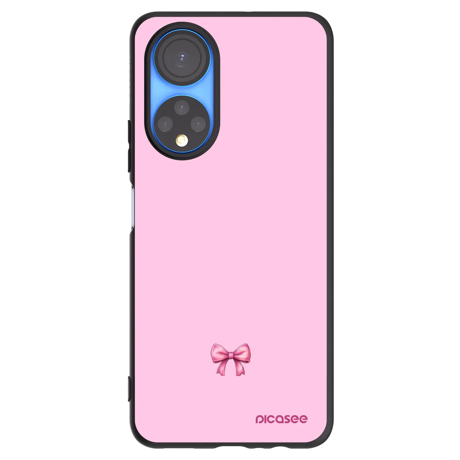 Picasee silikonowe czarne etui na Honor X7 - Blush bow