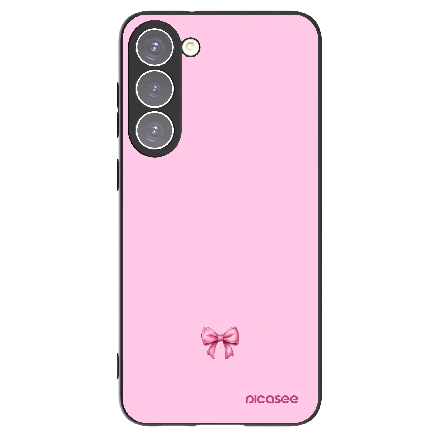 Picasee silikonowe czarne etui na Samsung Galaxy S23+ 5G - Blush bow