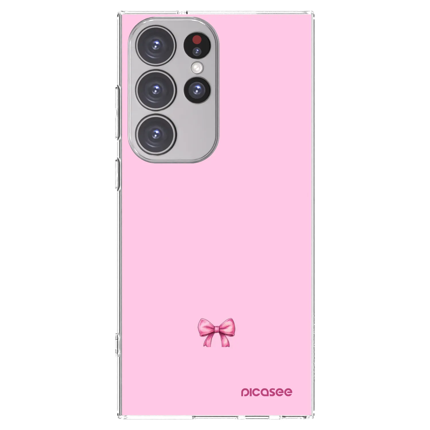 Picasee silikonowe przeźroczyste etui na Samsung Galaxy S23 Ultra 5G - Blush bow