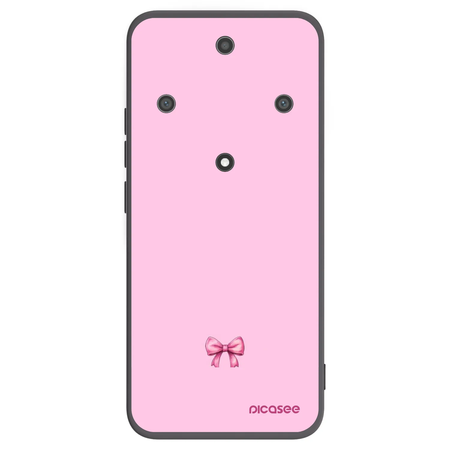 Picasee silikonowe czarne etui na Honor Magic5 Lite 5G - Blush bow