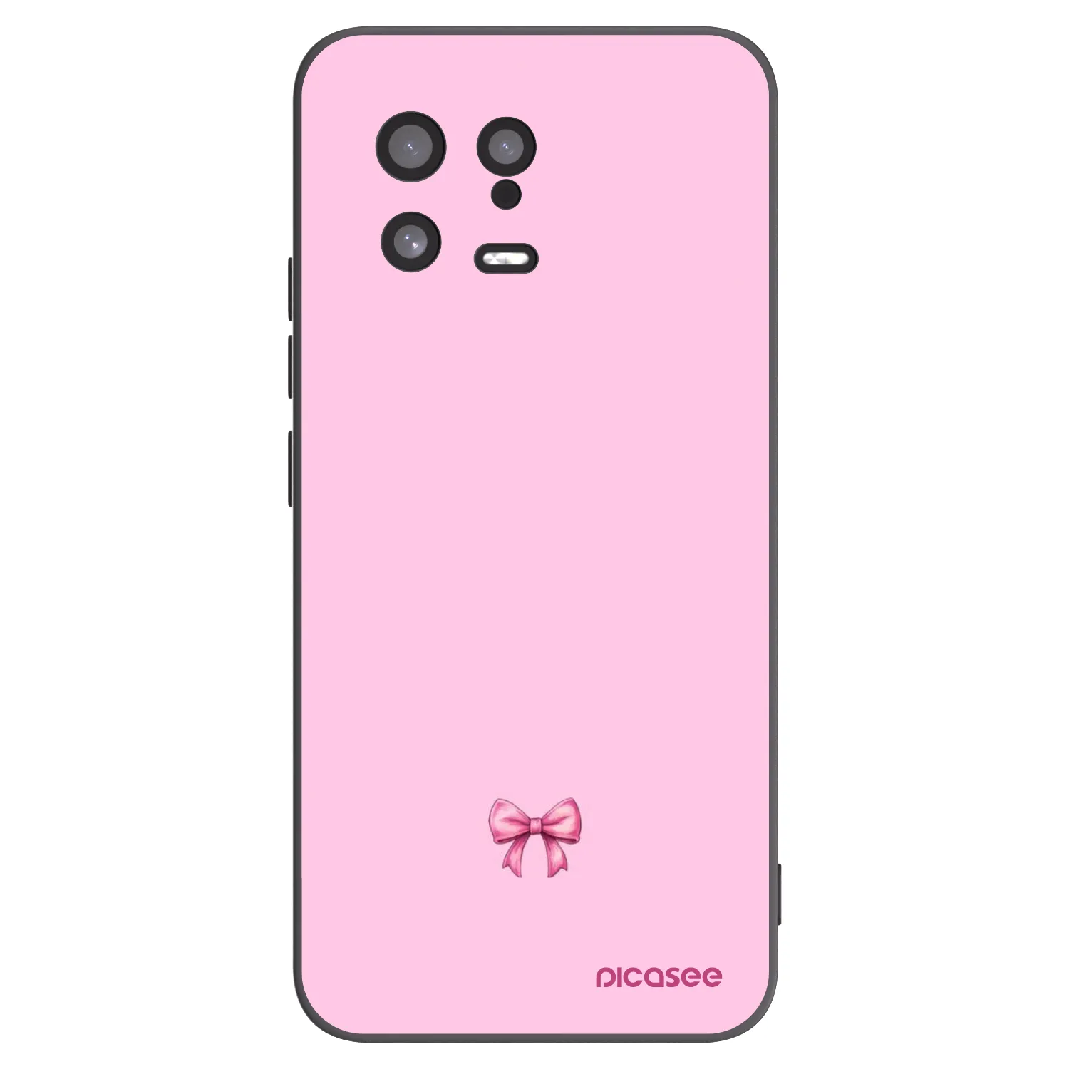 Picasee silikonowe czarne etui na Xiaomi 13 - Blush bow