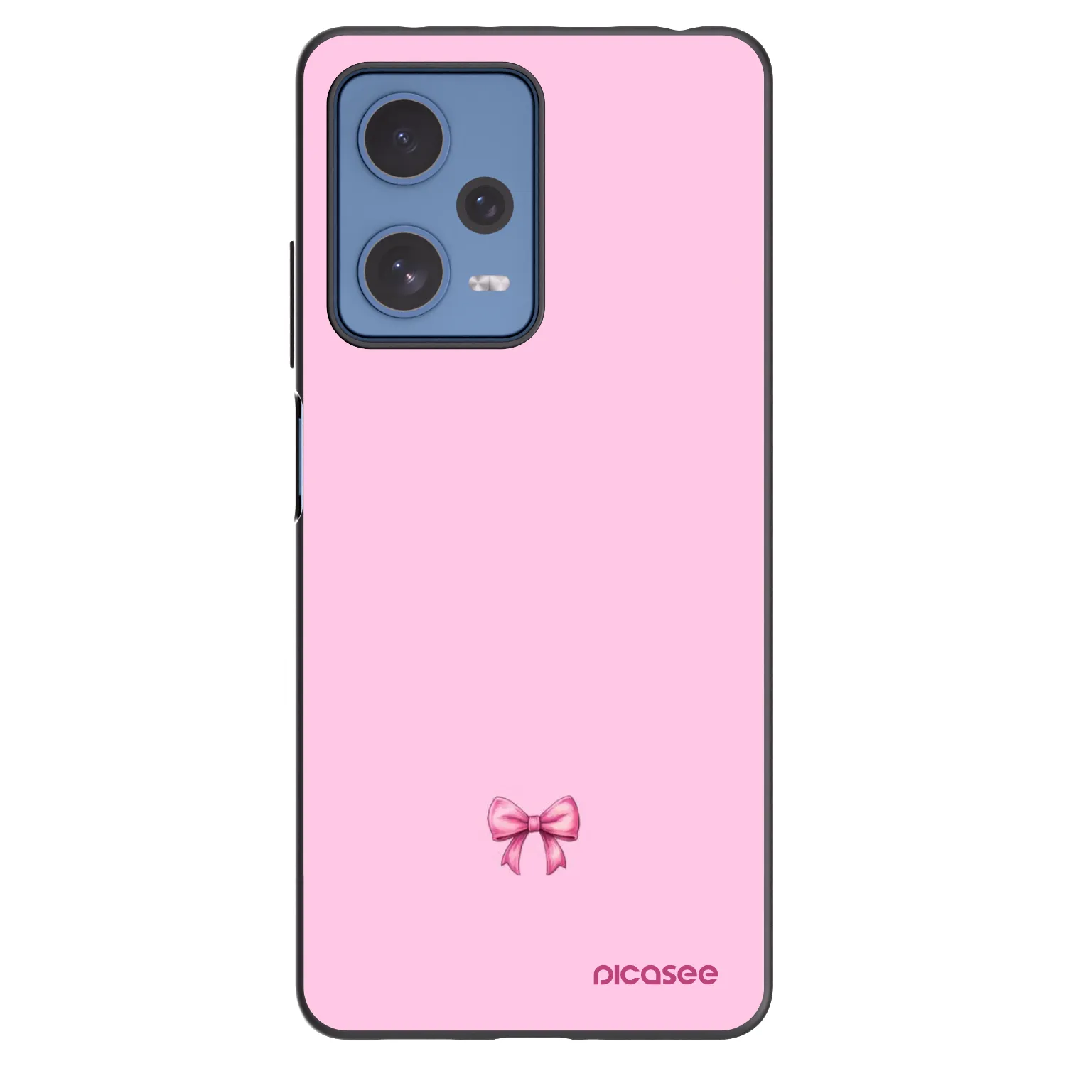 Picasee silikonowe czarne etui na Xiaomi Redmi Note 12 Pro 5G - Blush bow