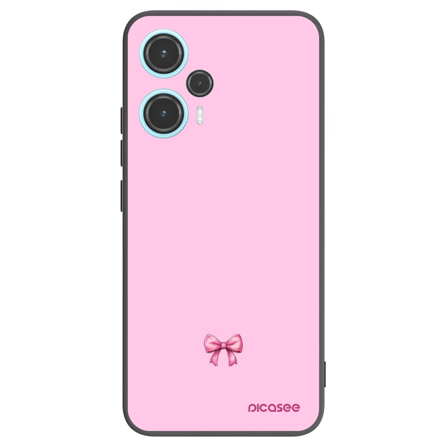Picasee silikonowe czarne etui na Xiaomi Poco F5 - Blush bow