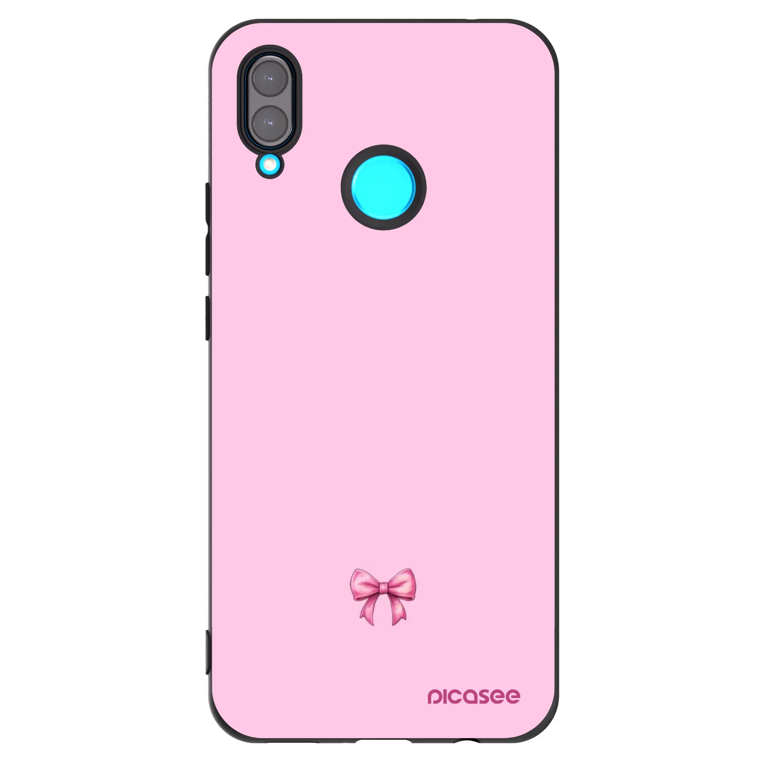 Picasee silikonowe czarne etui na Huawei Nova 3i - Blush bow