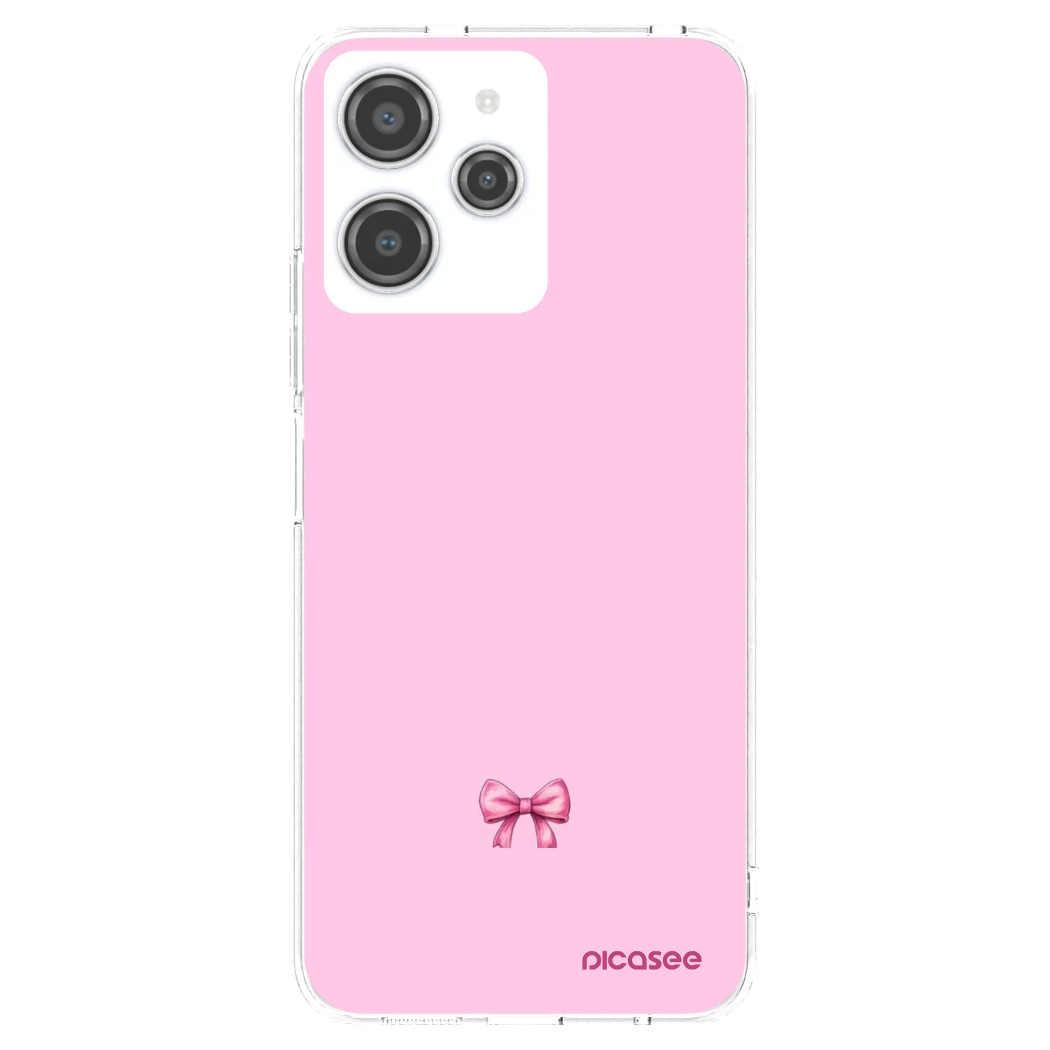 Picasee silikonowe przeźroczyste etui na Xiaomi Redmi 12 4G - Blush bow