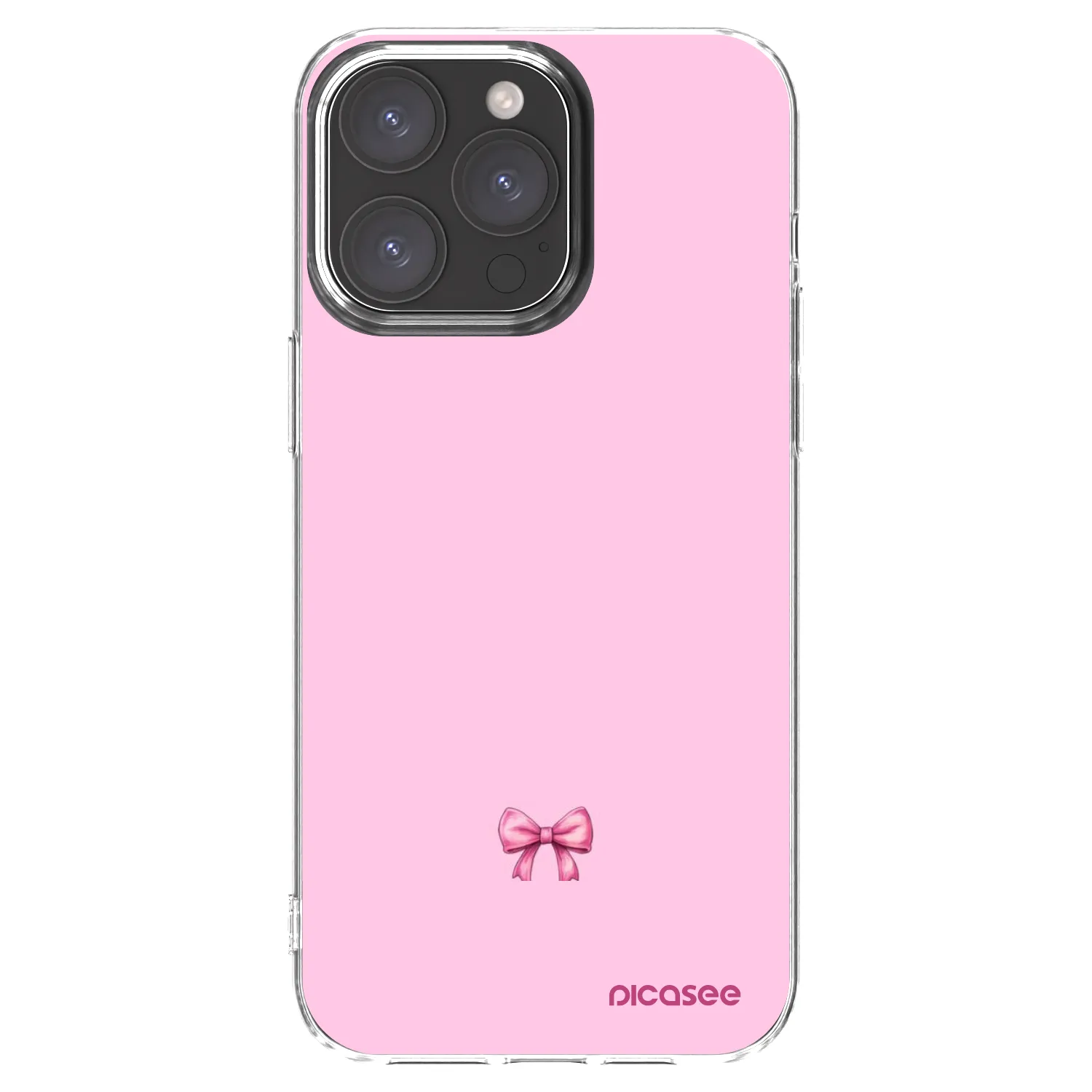 Picasee silikonowe przeźroczyste etui na Apple iPhone 15 Pro Max - Blush bow