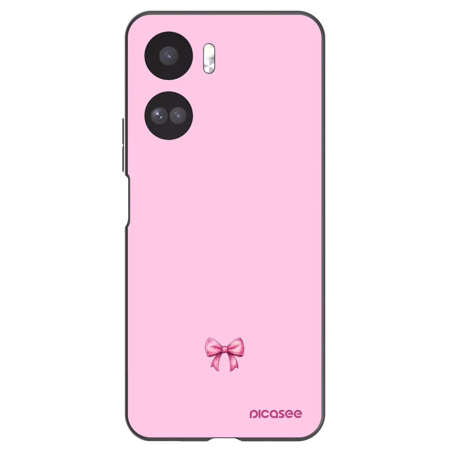 Picasee silikonowe czarne etui na Honor 90 Lite 5G - Blush bow