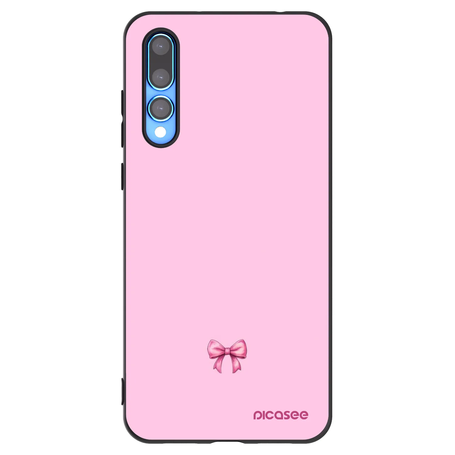 Picasee silikonowe czarne etui na Huawei P20 Pro - Blush bow