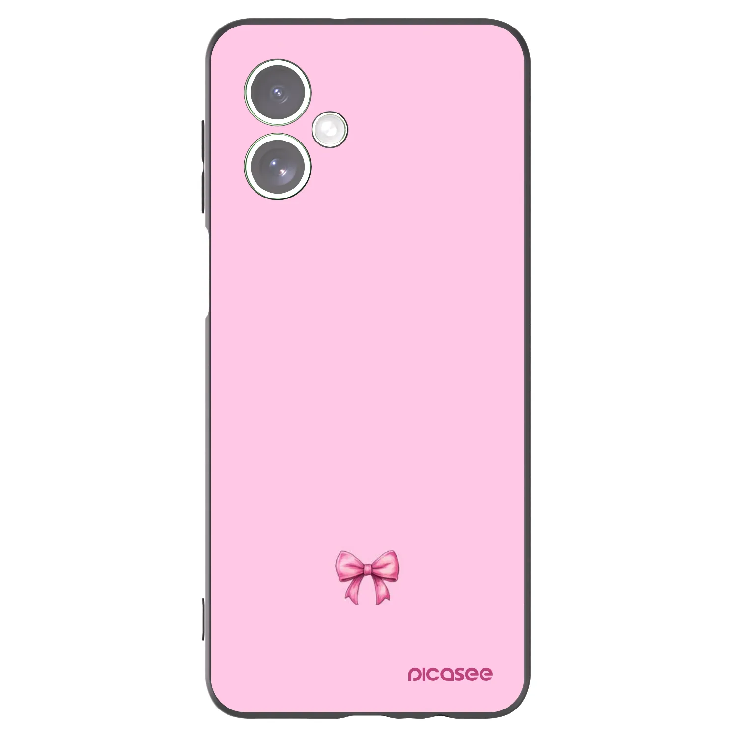 Picasee silikonowe czarne etui na Motorola Moto G54 5G - Blush bow