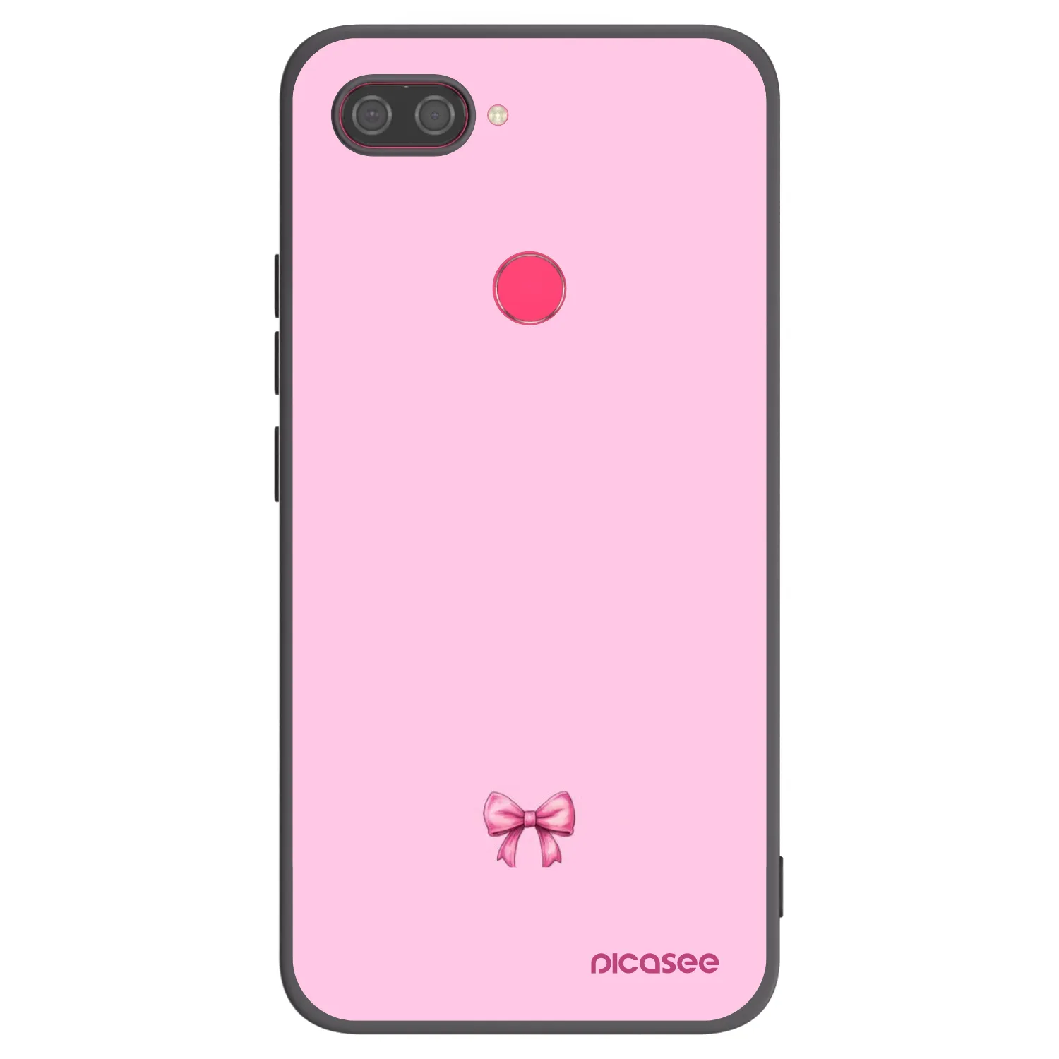 Picasee silikonowe czarne etui na Xiaomi Mi 8 Lite - Blush bow