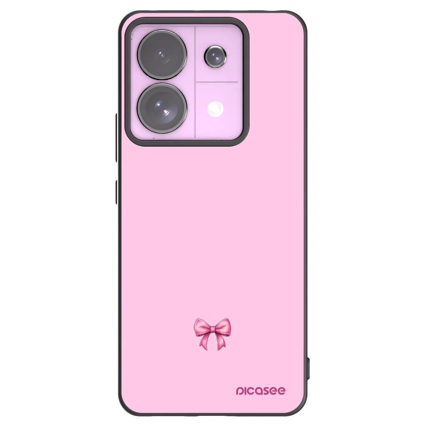 Picasee silikonowe czarne etui na Xiaomi Redmi Note 13 Pro 5G - Blush bow