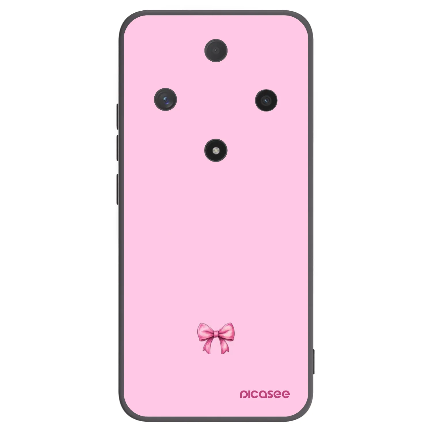 Picasee silikonowe czarne etui na Honor Magic6 Lite 5G - Blush bow