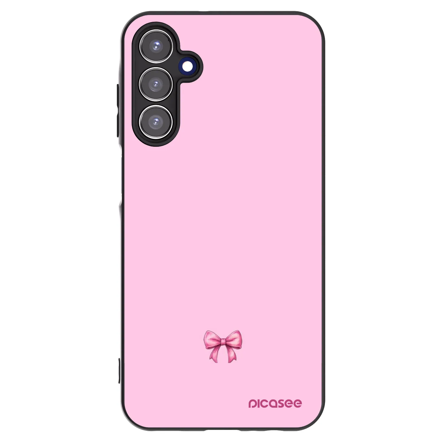 Picasee silikonowe czarne etui na Samsung Galaxy A15 A155F 4G - Blush bow