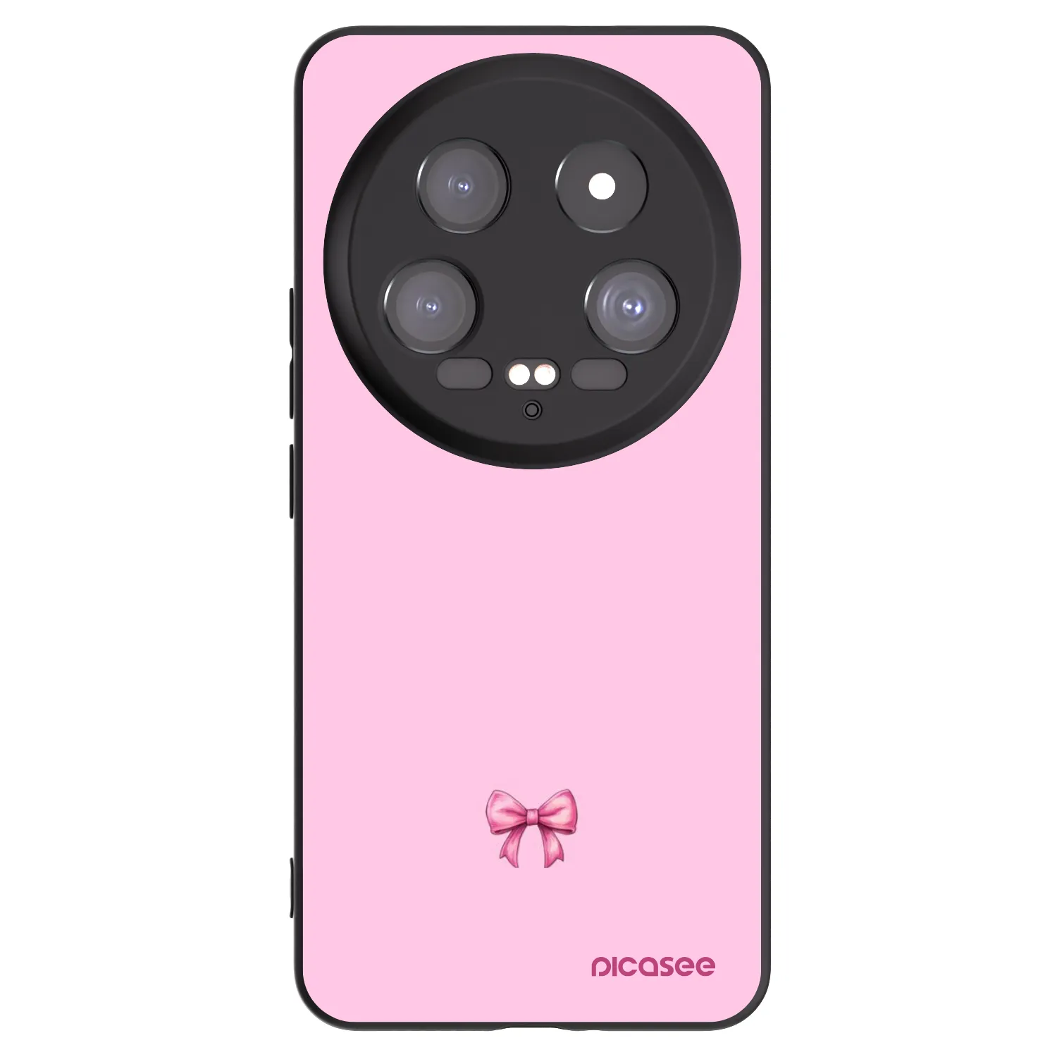Picasee silikonowe czarne etui na Xiaomi 14 Ultra - Blush bow