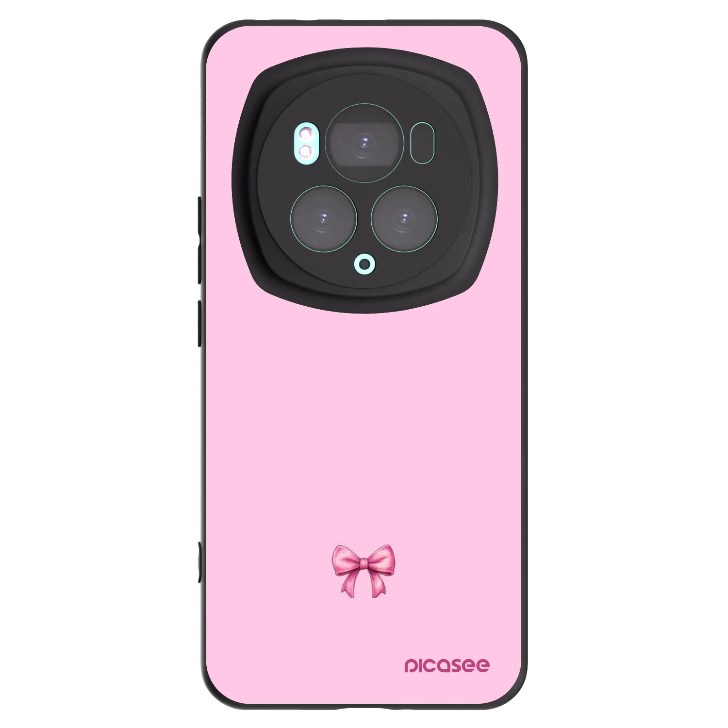 Picasee silikonowe czarne etui na Honor Magic6 Pro - Blush bow