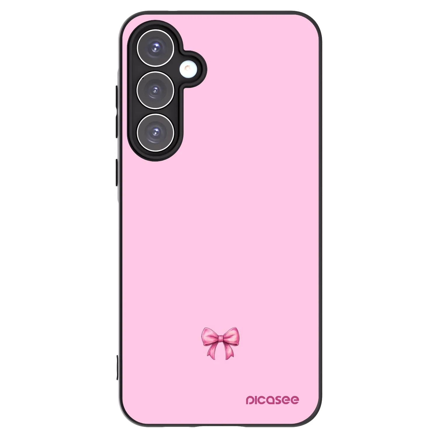 Picasee silikonowe czarne etui na Samsung Galaxy A55 5G A556B - Blush bow