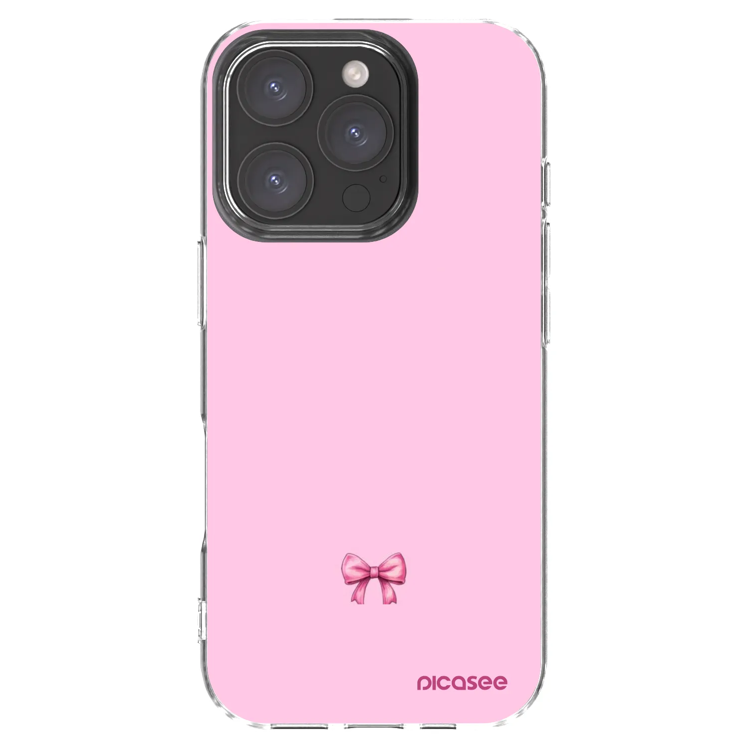 Picasee silikonowe przeźroczyste etui na Apple iPhone 16 Pro - Blush bow
