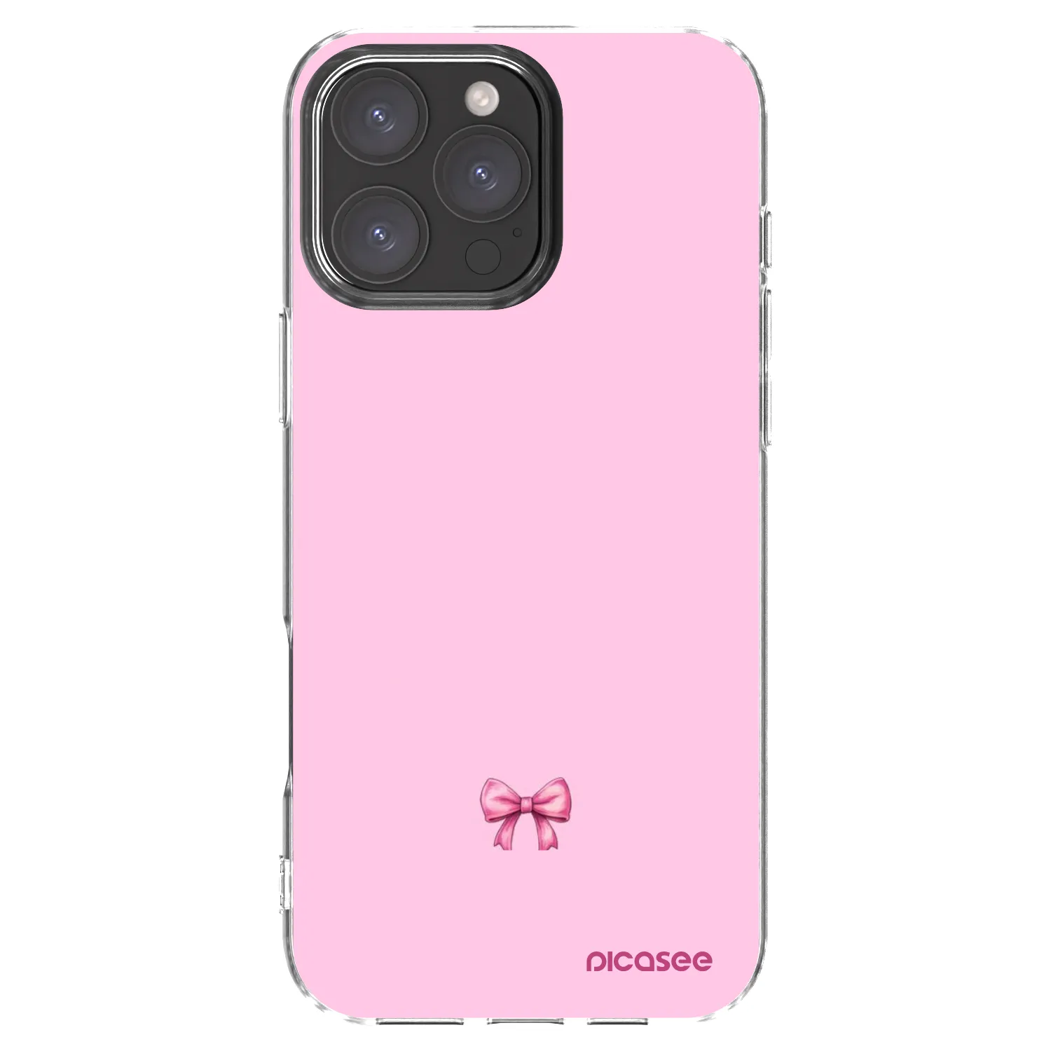 Picasee silikonowe przeźroczyste etui na Apple iPhone 16 Pro Max - Blush bow