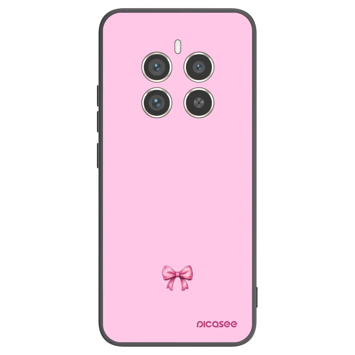 Picasee silikonowe czarne etui na Realme 12 Pro 5G - Blush bow