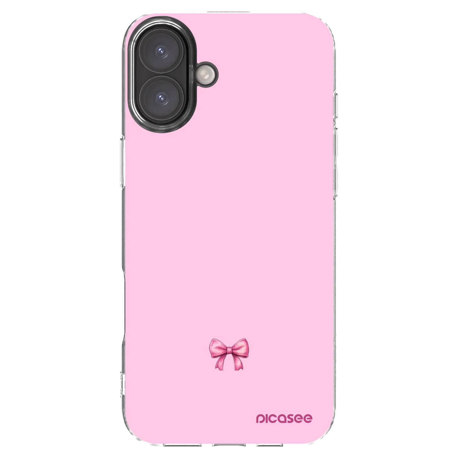 Picasee silikonowe przeźroczyste etui na Apple iPhone 16 Plus - Blush bow