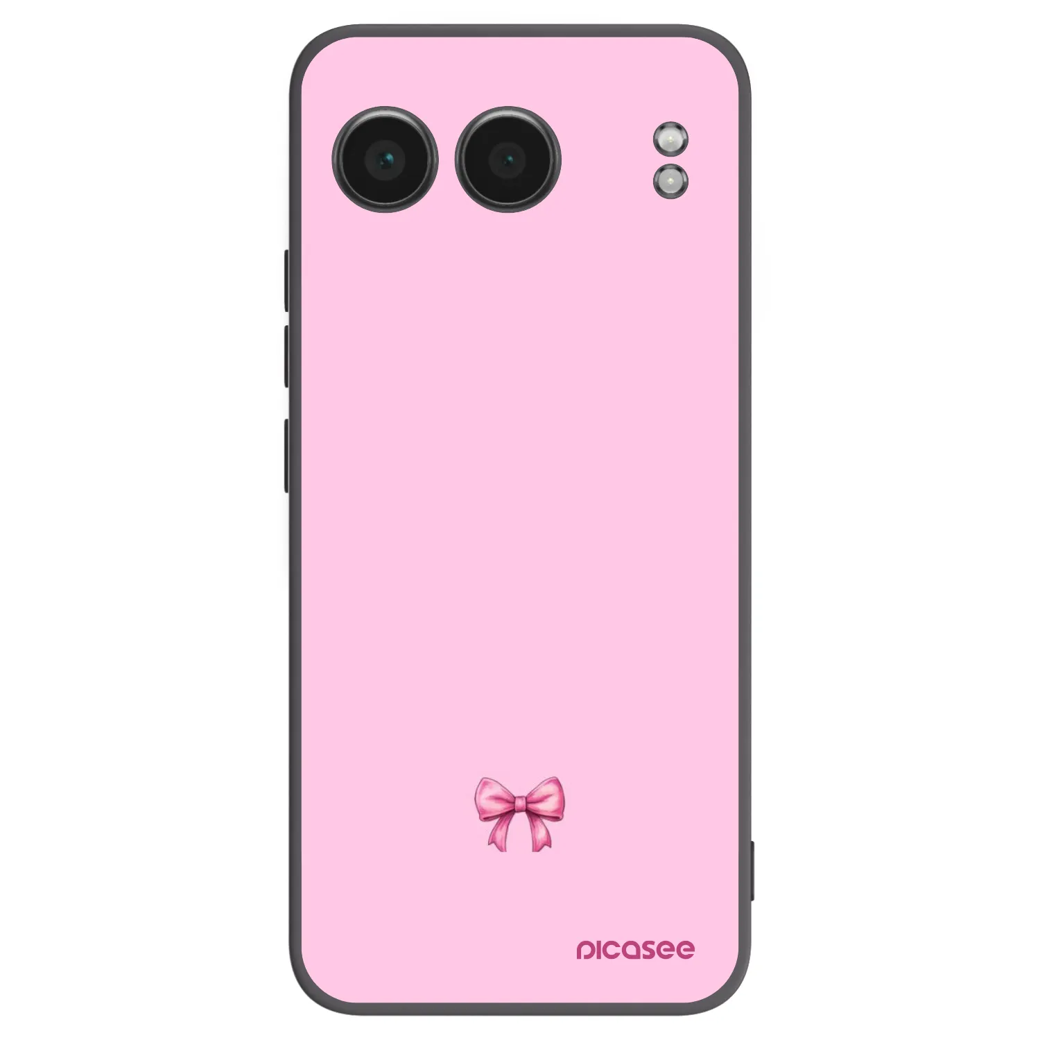 Picasee silikonowe czarne etui na OnePlus Nord 4 - Blush bow