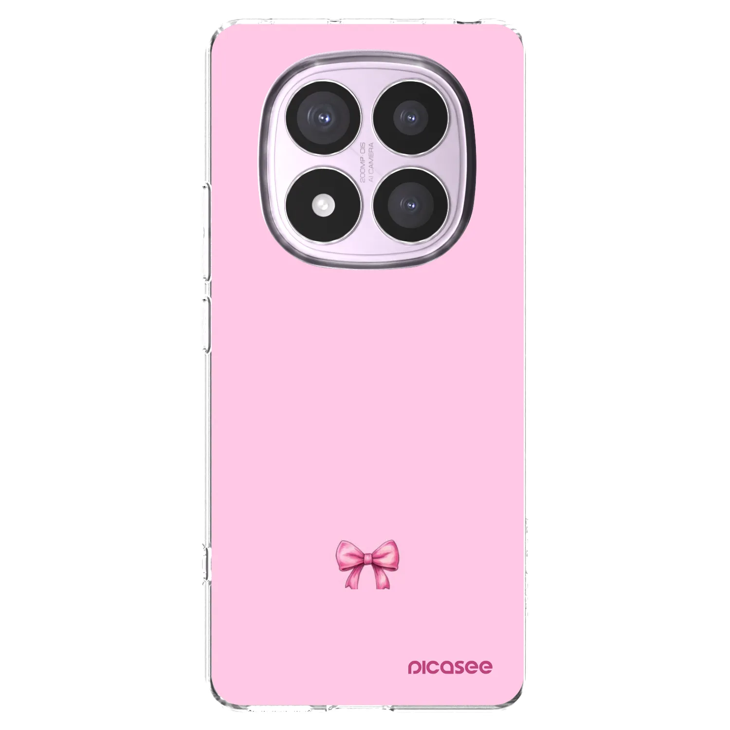 Picasee silikonowe przeźroczyste etui na Xiaomi Redmi Note 14 Pro 5G - Blush bow