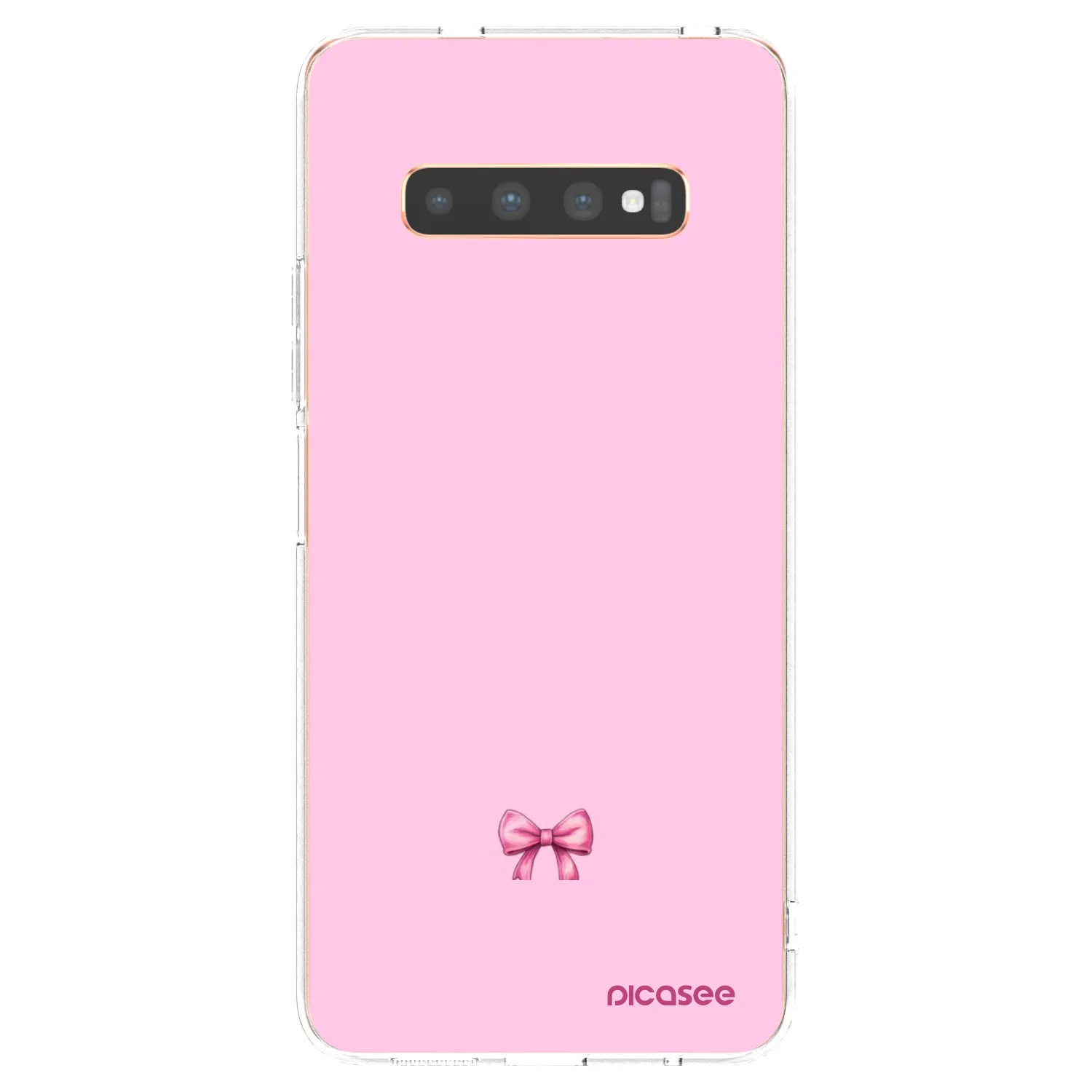 Picasee silikonowe przeźroczyste etui na Samsung Galaxy S10 Plus G975 - Blush bow