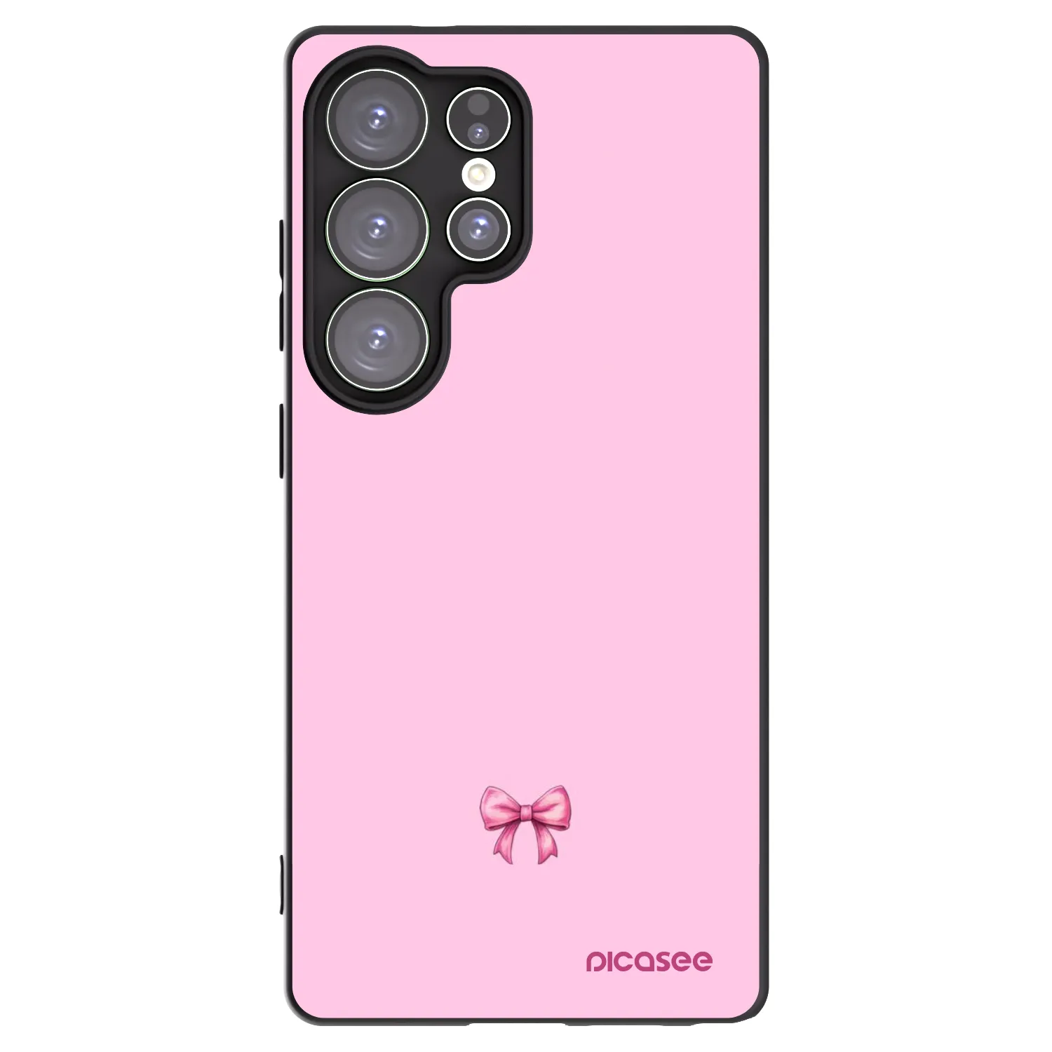 Picasee silikonowe czarne etui na Samsung Galaxy S25 Ultra 5G - Blush bow