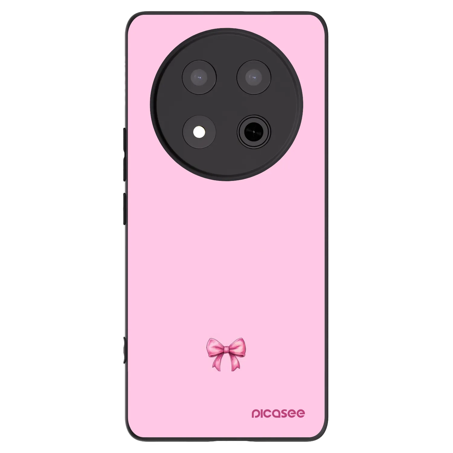 Picasee silikonowe czarne etui na Honor Magic7 Lite 5G - Blush bow