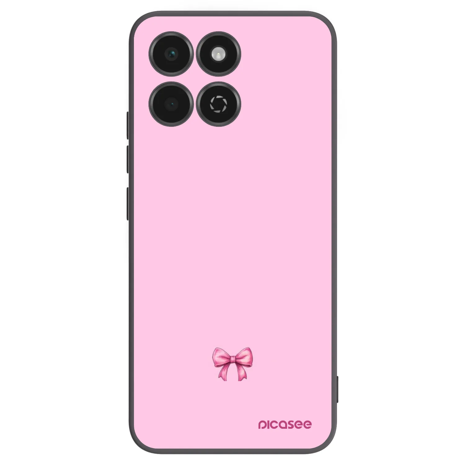 Picasee silikonowe czarne etui na Honor 200 Smart 5G - Blush bow