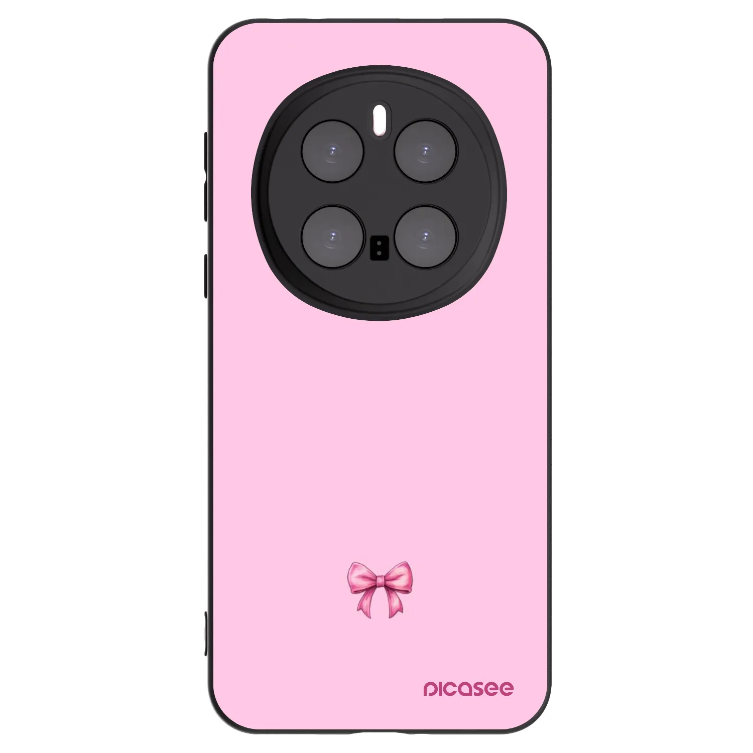Picasee silikonowe czarne etui na Honor Magic7 Pro 5G - Blush bow