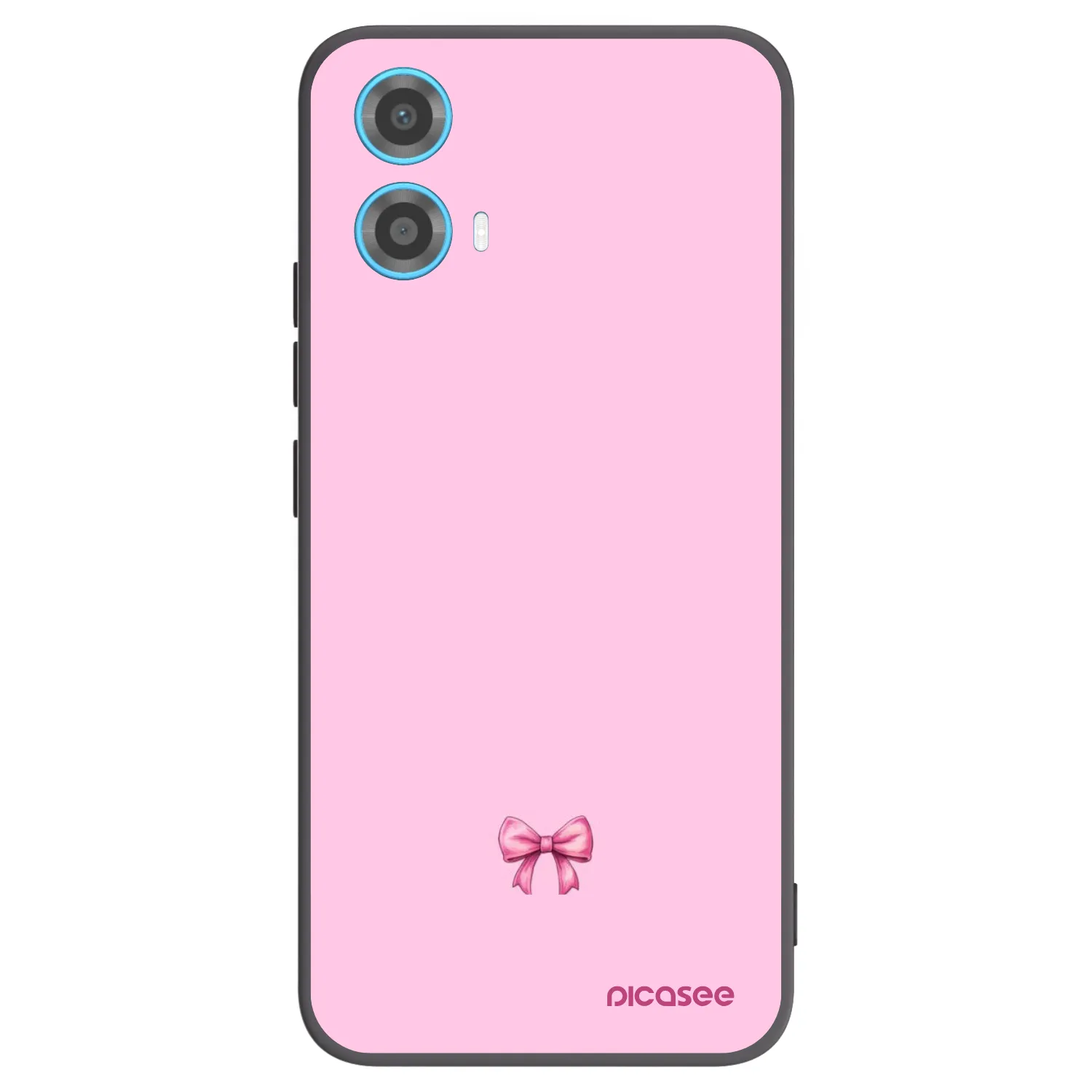Picasee silikonowe czarne etui na Motorola Moto G34 5G - Blush bow