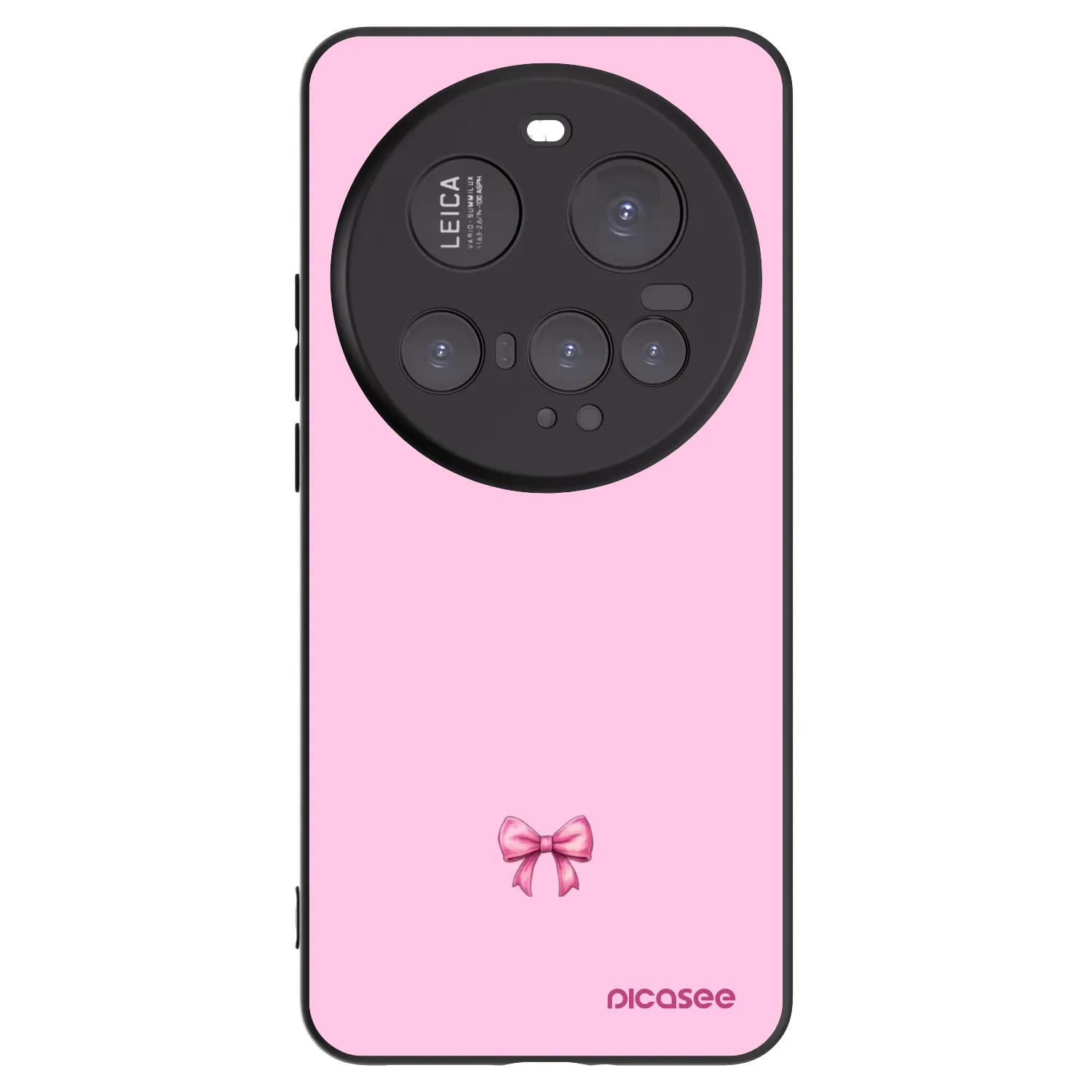 Picasee silikonowe czarne etui na Xiaomi 15 Ultra - Blush bow