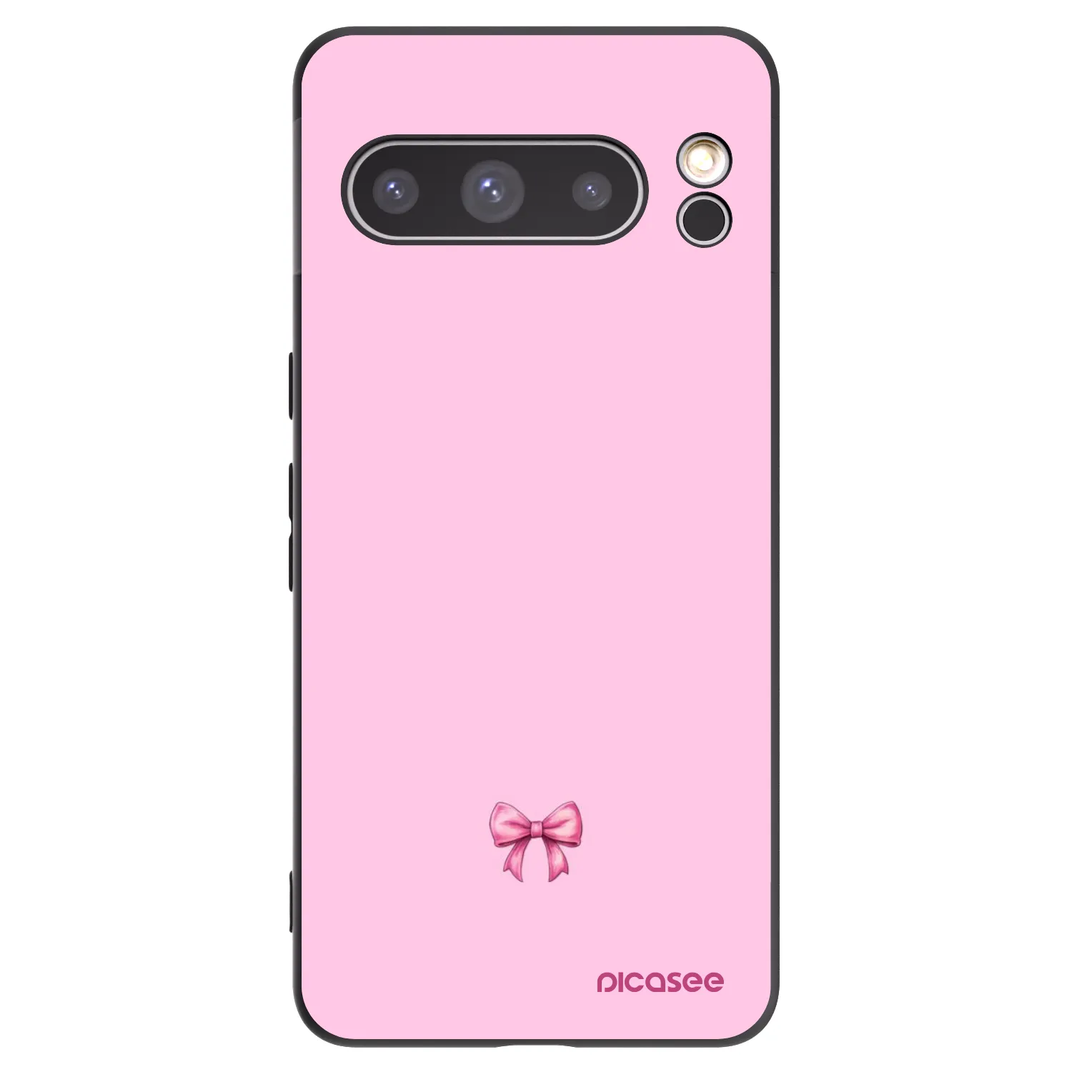 Picasee silikonowe czarne etui na Google Pixel 8 Pro - Blush bow