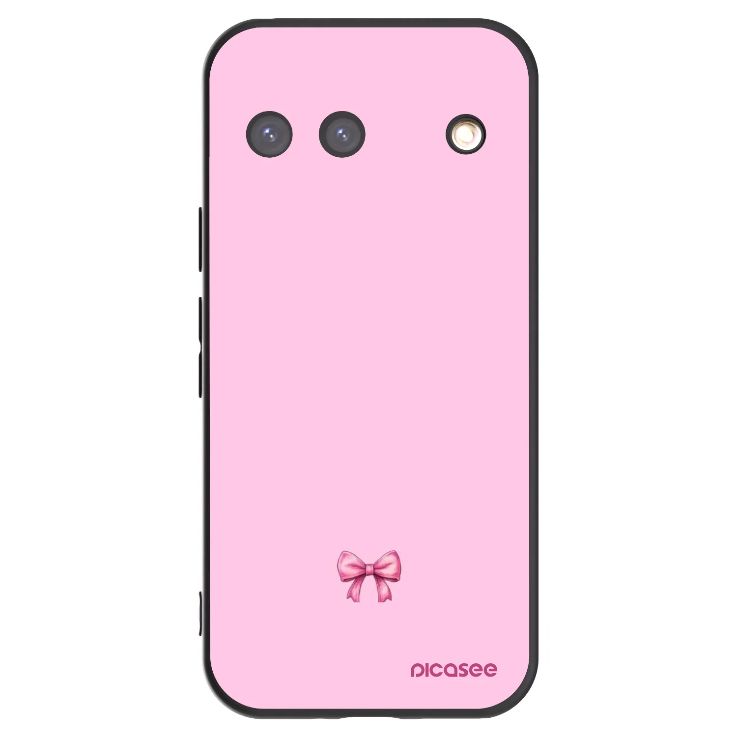 Picasee silikonowe czarne etui na Google Pixel 9 - Blush bow