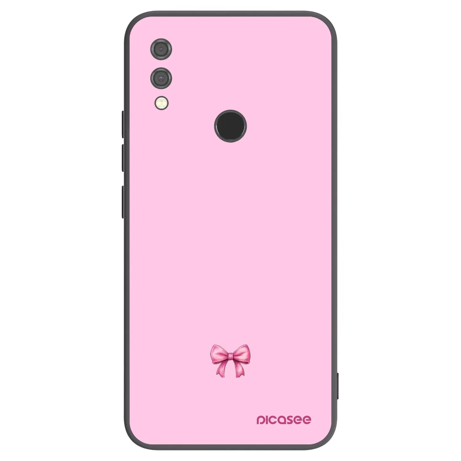 Picasee silikonowe czarne etui na Xiaomi Redmi Note 7 - Blush bow