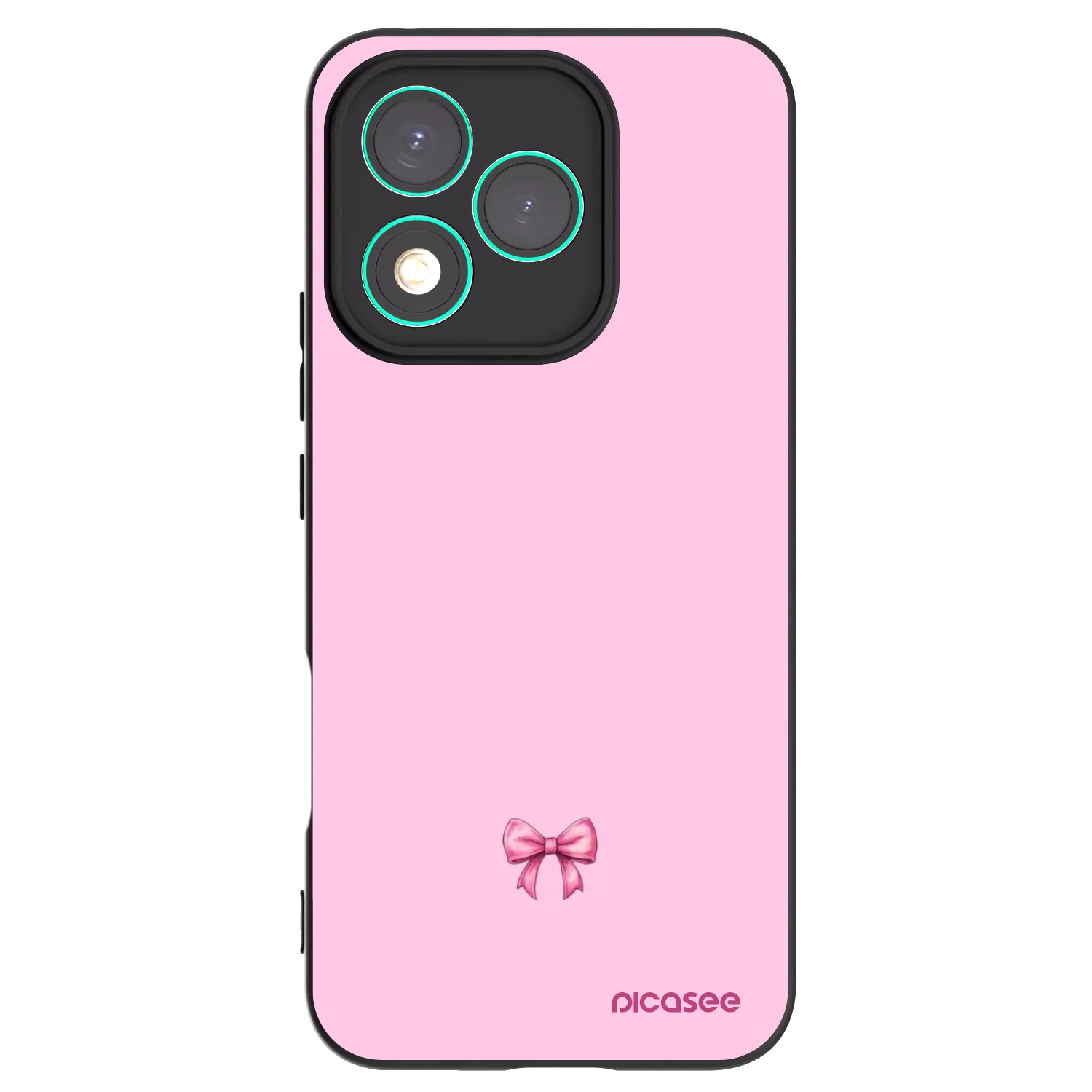 Picasee silikonowe czarne etui na Honor 400 Lite 5G - Blush bow