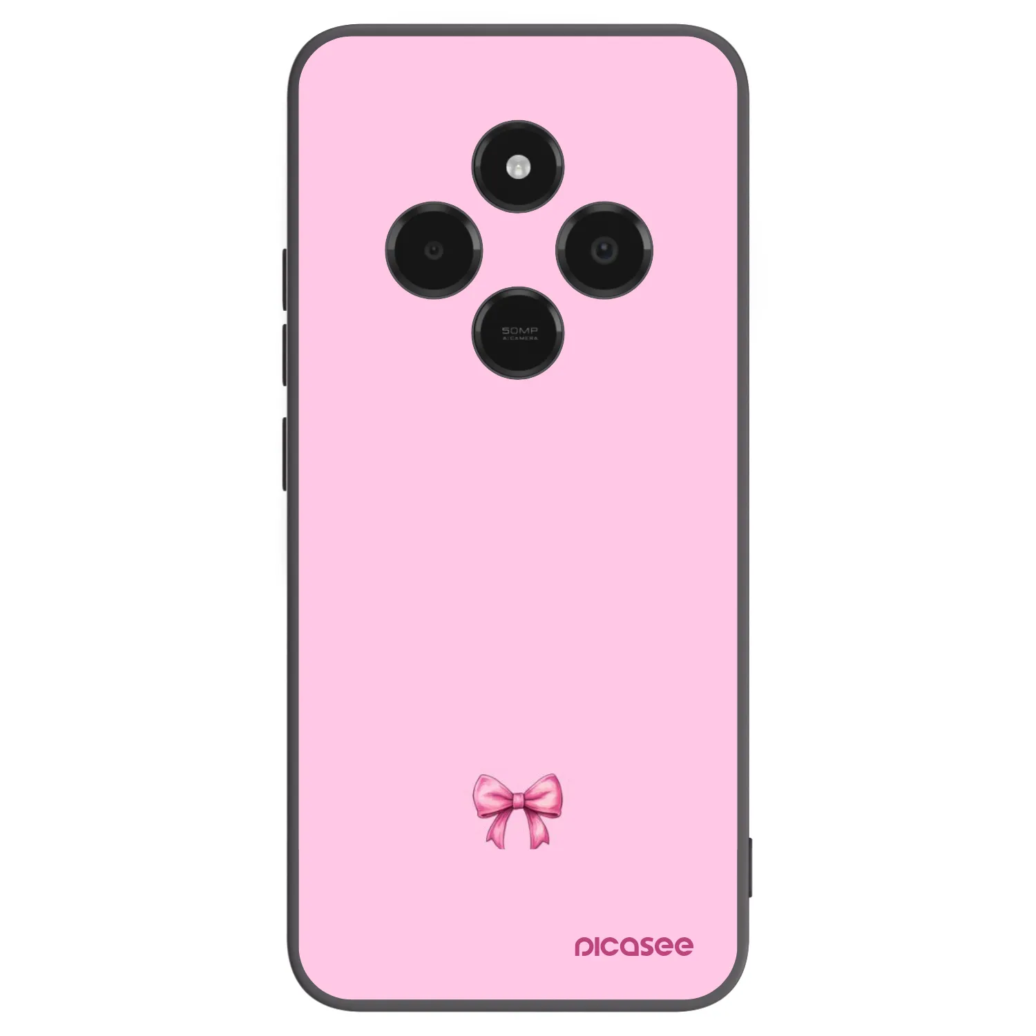 Picasee silikonowe czarne etui na Xiaomi Poco C75 - Blush bow