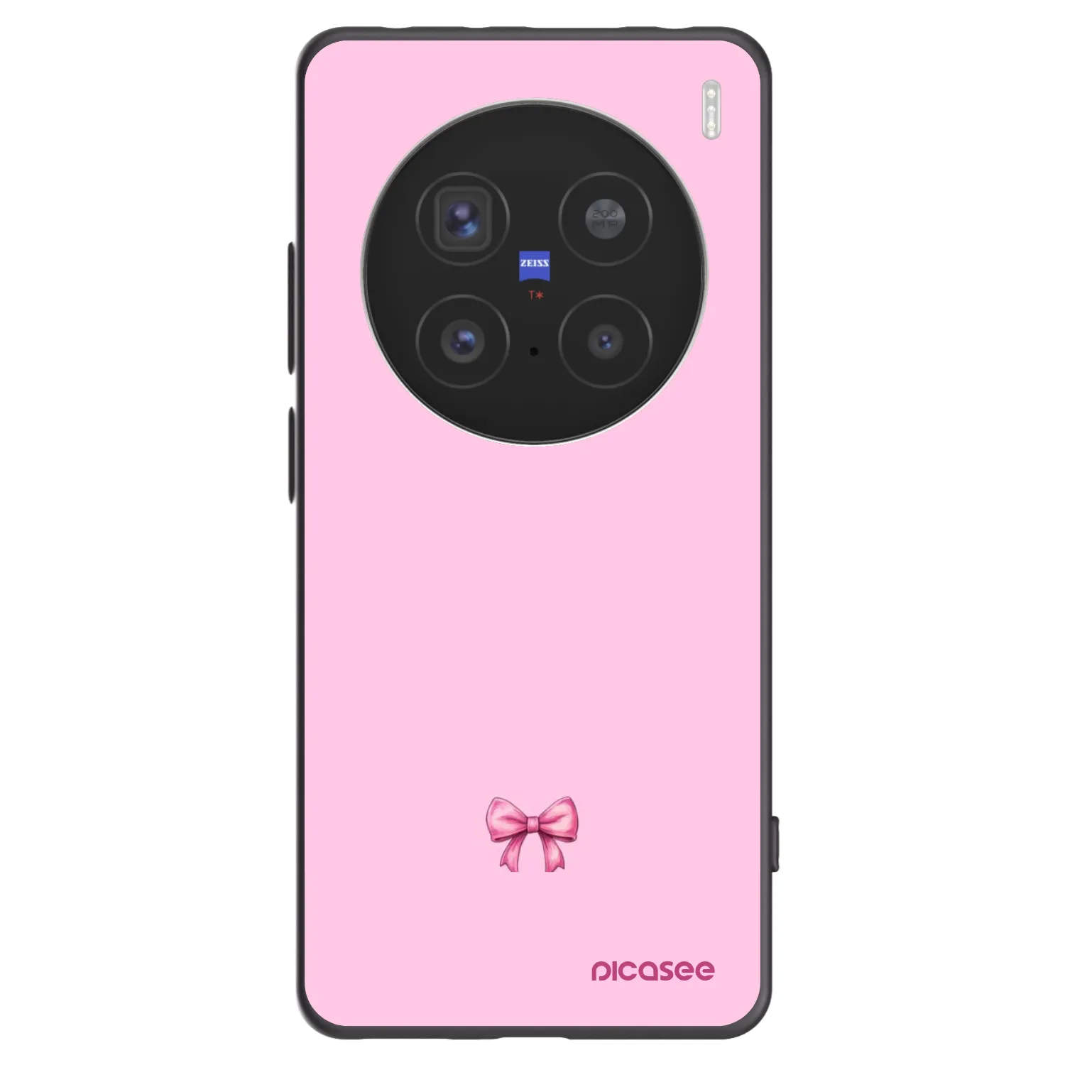 Picasee silikonowe czarne etui na Vivo X200 Pro - Blush bow