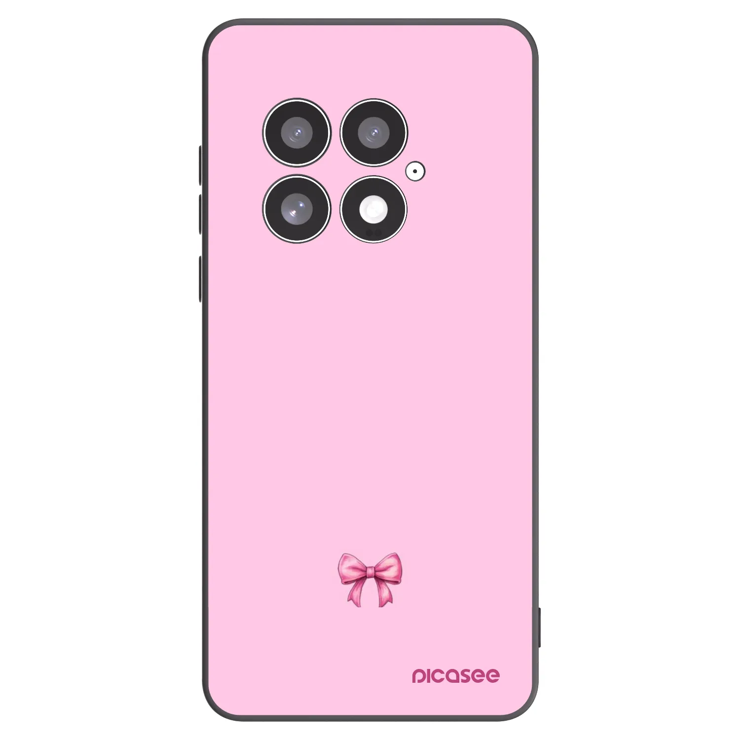 Picasee silikonowe czarne etui na OnePlus 13 5G - Blush bow