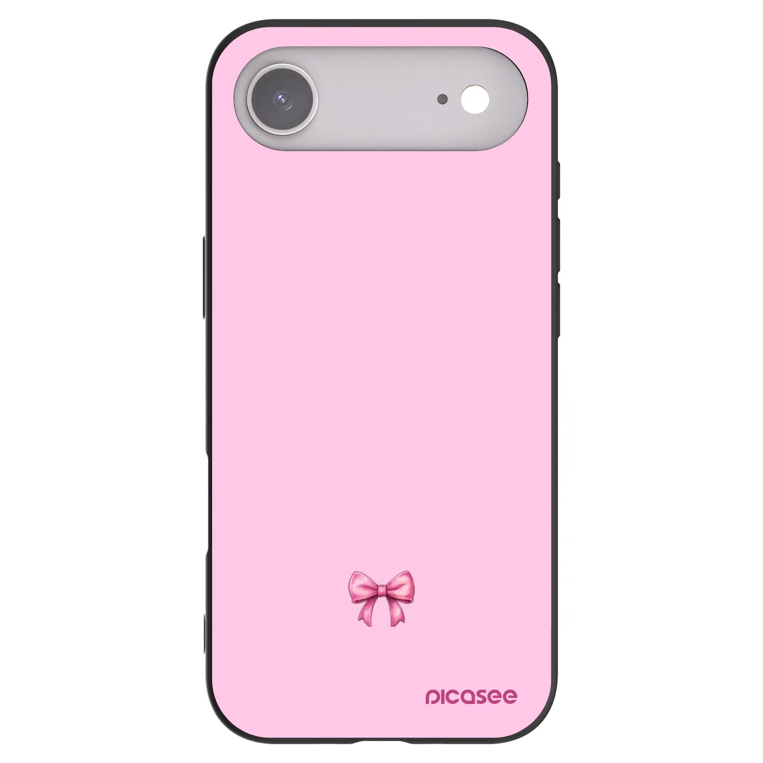 Picasee silikonowe czarne etui na Apple iPhone Air - Blush bow