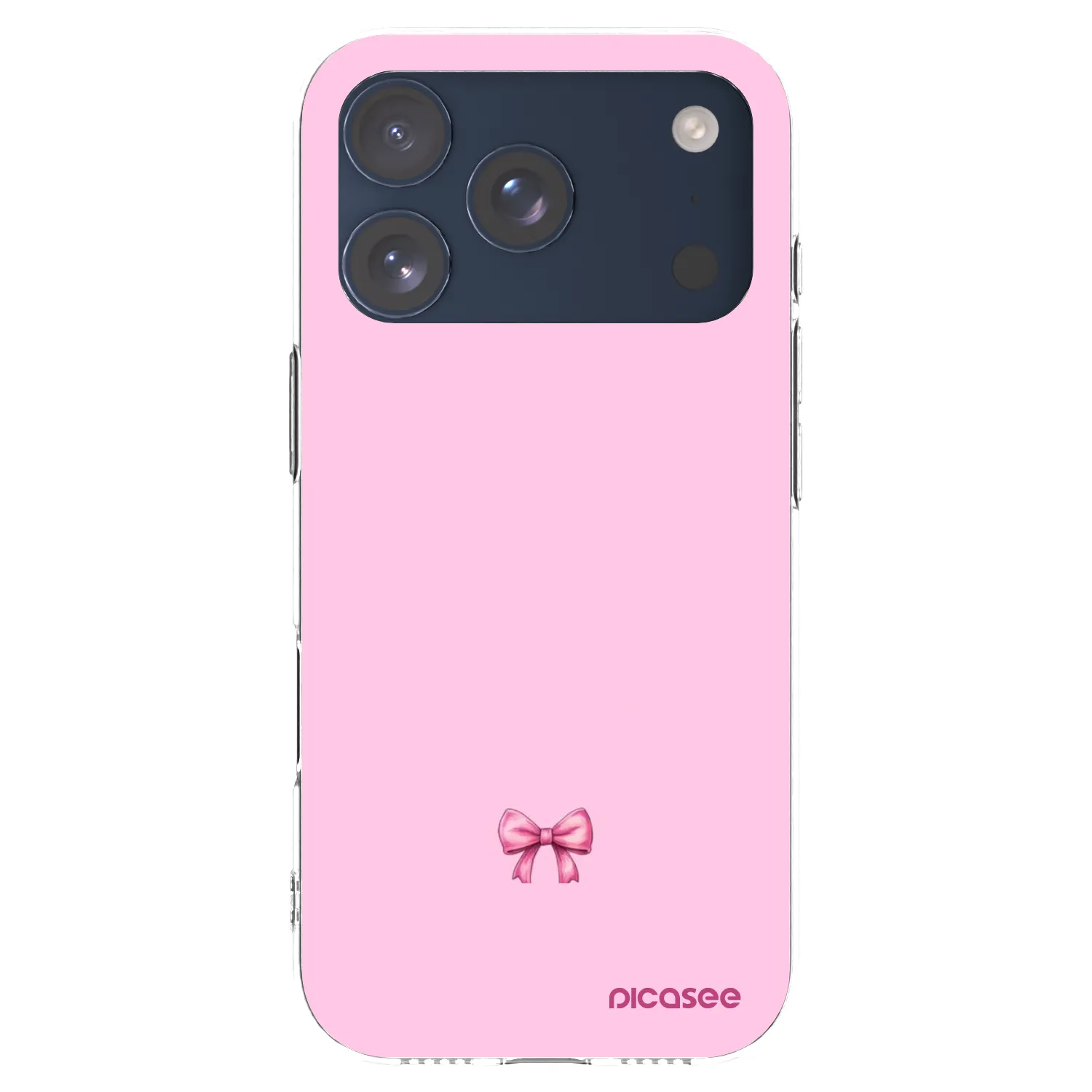 Picasee silikonowe przeźroczyste etui na Apple iPhone 17 Pro - Blush bow