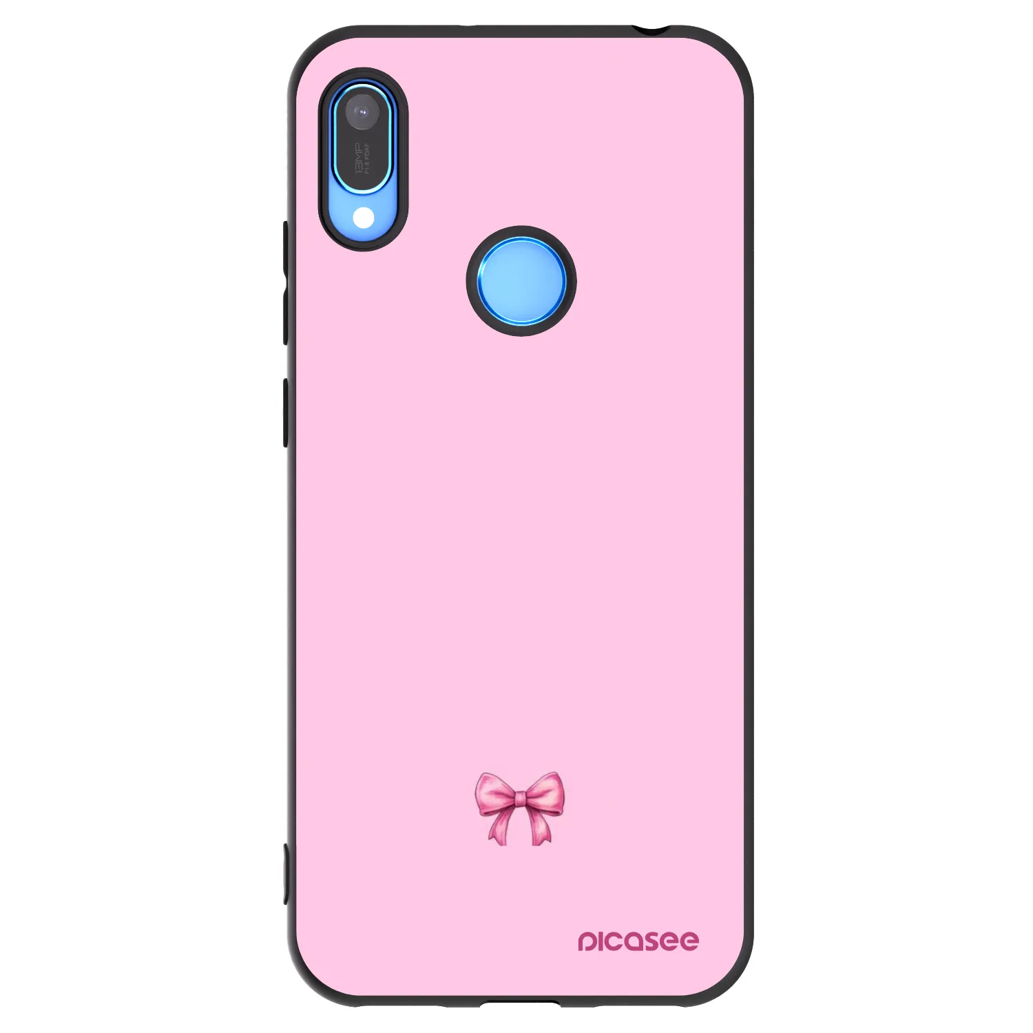 Picasee silikonowe czarne etui na Huawei Y6 2019 - Blush bow
