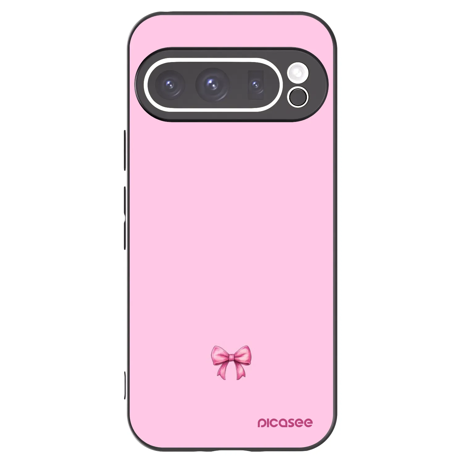 Picasee silikonowe czarne etui na Google Pixel 9 Pro XL - Blush bow