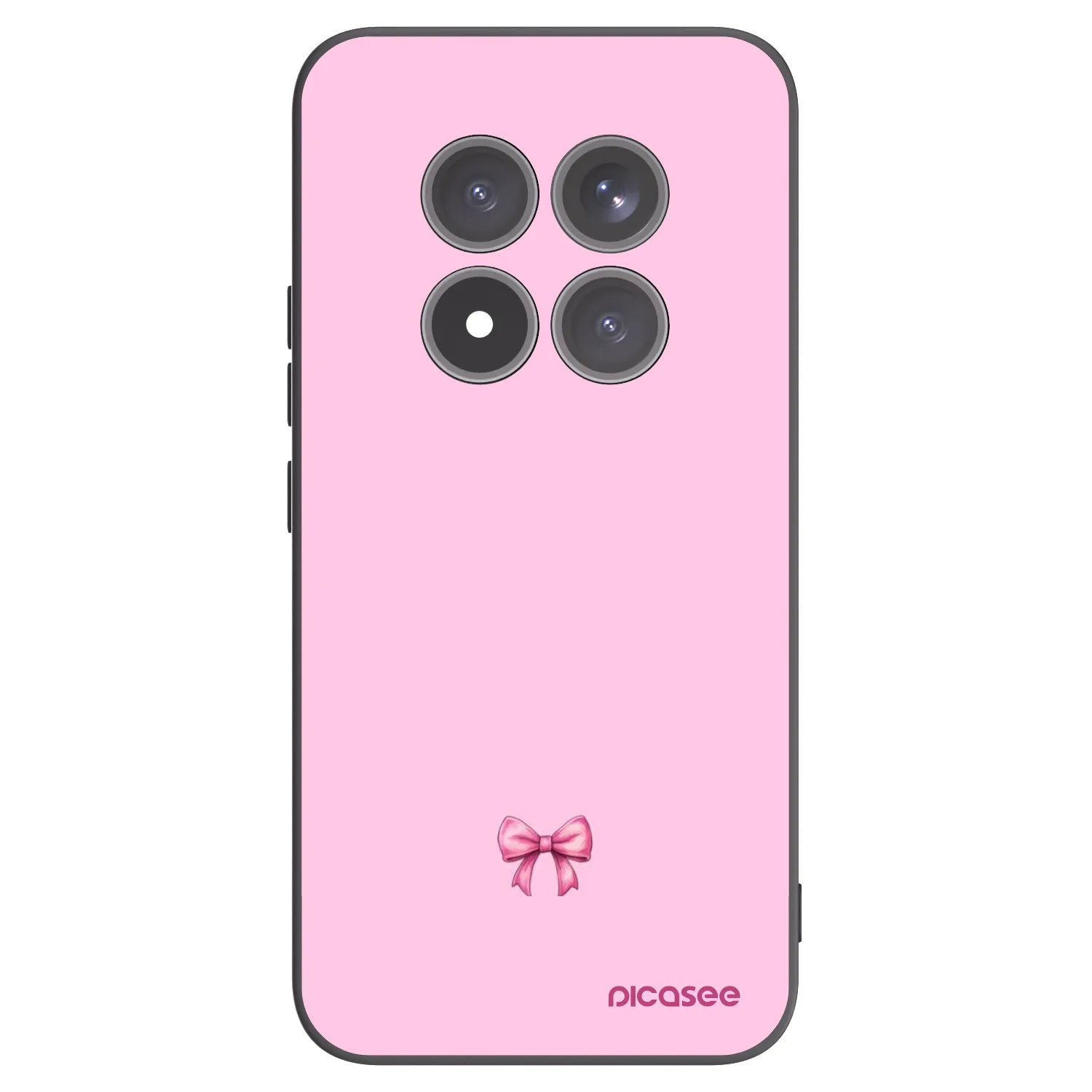 Picasee silikonowe czarne etui na Xiaomi Redmi Note 15 Pro+ - Blush bow