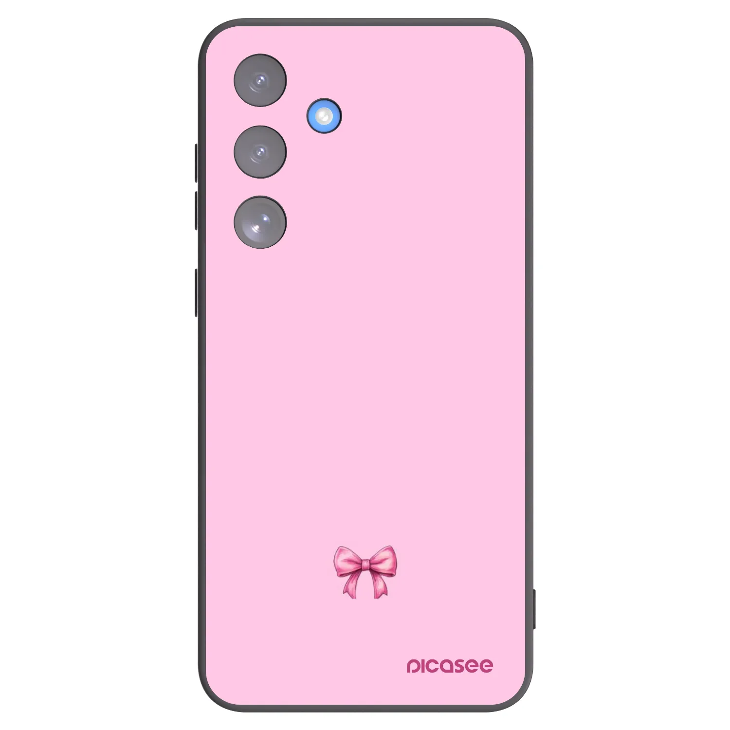 Picasee silikonowe czarne etui na Samsung Galaxy S25 FE 5G - Blush bow